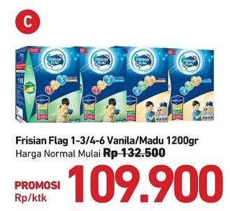 Promo Harga FRISIAN FLAG 123 Jelajah / 456 Karya Madu, Vanilla 1200 gr - Carrefour