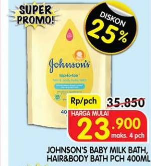 Promo Harga Johnsons Baby Bath 400ml  - Superindo