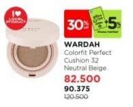 Promo Harga Wardah Colorfit Perfect Glow Cushion 32N Neutral Beige 15 gr - Watsons