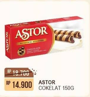 Promo Harga Astor Wafer Roll Chocolate 150 gr - Alfamart