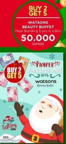 Promo Harga WATSONS Beauty Buffet Mask 5 pcs - Watsons