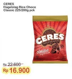 Promo Harga Ceres Hagelslag Rice Choco Classic 225 gr - Indomaret