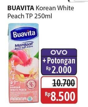 Promo Harga Buavita Fresh Juice Korean White Peach 245 ml - Alfamidi