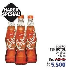 Promo Harga SOSRO Teh Botol Original 450 ml - LotteMart