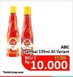 Promo Harga ABC Sambal All Variants per 2 botol 135 ml - Alfamidi
