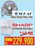 Promo Harga SEKAI Industrial Fan / SHARP Dispenser Portable  - Hypermart