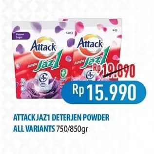 Promo Harga Attack Jaz1 Detergent Powder All Variants 750 gr - Hypermart