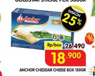 Promo Harga Anchor Cheddar Cheese 150 gr - Superindo