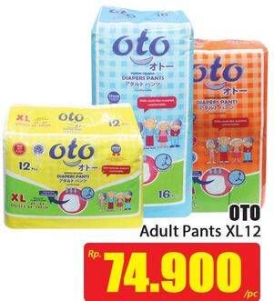 Promo Harga OTO Adult Diapers Pants XL12  - Hari Hari