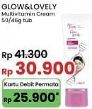 Promo Harga Glow & Lovely (fair & Lovely) Multivitamin Cream 50 gr - Indomaret