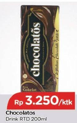 Promo Harga CHOCOLATOS Chocolate Ready To Drink 200 ml - TIP TOP