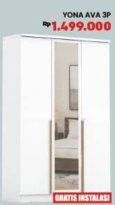 Promo Harga Courts Pira Home Lemari Pakaian Yona AVA 3P  - COURTS