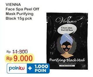 Promo Harga Vienna Face Mask Purifying Black Mud 15 ml - Indomaret