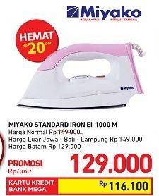 Promo Harga MIYAKO EI-1000 M | Iron  - Carrefour