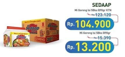 Promo Harga Sedaap Mie Goreng Original per 5 pcs 90 gr - Hypermart