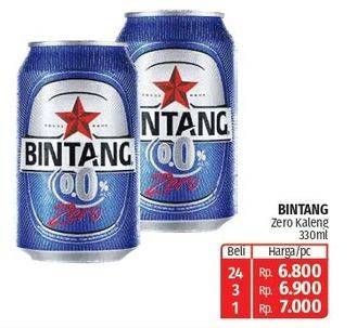 Promo Harga Bintang Zero 330 ml - Lotte Grosir