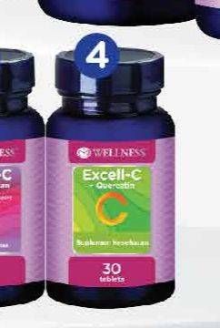 Promo Harga Wellness Excell C + Quercetin 30 pcs - Watsons