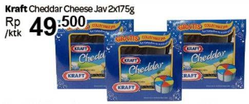Promo Harga KRAFT Cheese Cheddar per 2 pcs 175 gr - Carrefour