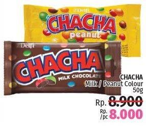 Promo Harga DELFI CHA CHA Chocolate Peanut, Milk Chocolate 60 gr - LotteMart