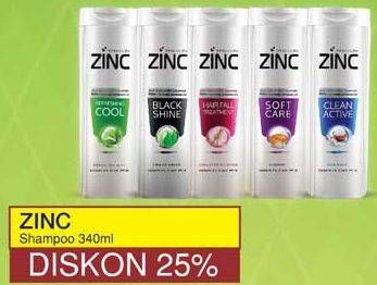 Promo Harga ZINC Shampoo All Variants 340 ml - Yogya