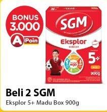 Promo Harga SGM Eksplor 5+ Susu Pertumbuhan Madu 900 gr - Alfamart