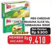 MEG Cheddar Cheese Slice 10s, Serbaguna 165 g