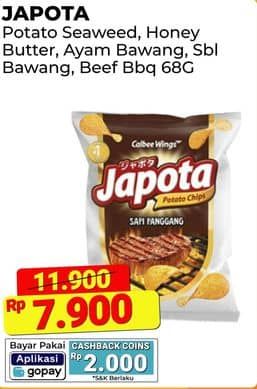 Promo Harga Japota Potato Chips Umami Japanese Seaweed, Happy Honey Butter, Ayam Bawang, Sambal Bawang, Beef BBQ 68 gr - Alfamart