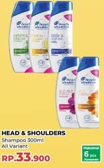 Promo Harga Head & Shoulders Shampoo All Variants 300 ml - Yogya