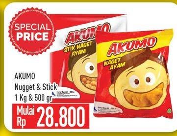 Promo Harga AKUMO Nugget Nugget, Stick 500 gr - Hypermart