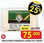 Promo Harga Indocheese Parmesan Cheese 200 gr - Superindo