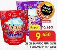 Promo Harga DEE DEE Kids Shampoo Grape, Strawberry 200 ml - Superindo