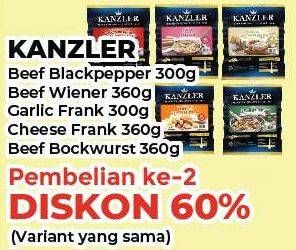 Promo Harga Kanzler Beef Wiener/Kanzler Frankfurter/Kanzler Bockwurst   - Yogya