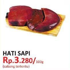 Promo Harga Beef Liver (Hati Sapi) per 100 gr - Yogya