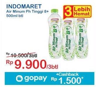 Promo Harga Indomaret Air Minum pH 8+ 500 ml - Indomaret