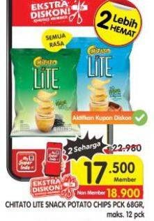Promo Harga Chitato Lite Snack Potato Chips All Variants 68 gr - Superindo