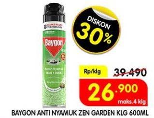 Promo Harga BAYGON Insektisida Spray Zen Garden 675 ml - Superindo