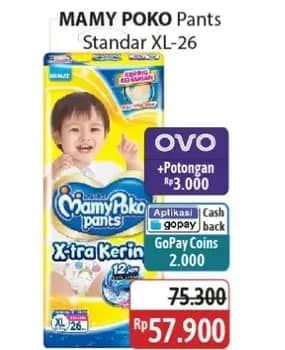 Promo Harga Mamy Poko Pants Xtra Kering XL26 26 pcs - Alfamidi
