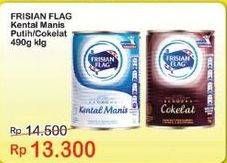 Promo Harga FRISIAN FLAG Susu Kental Manis Cokelat, Putih 490 gr - Indomaret