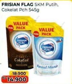 Promo Harga Frisian Flag Susu Kental Manis Putih, Cokelat 545 gr - Alfamart