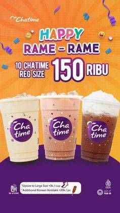 Promo Harga Chatime Minuman  - Chatime