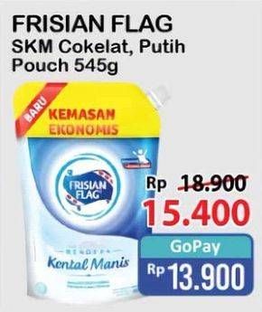 Promo Harga Frisian Flag Susu Kental Manis Cokelat, Putih 545 gr - Alfamart