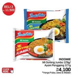 Promo Harga Indomie Mi Goreng Jumbo Ayam Panggang, Spesial 127 gr - LotteMart