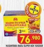 Promo Harga MADU NUSANTARA Madu Super per 3 box 10 pcs - Superindo