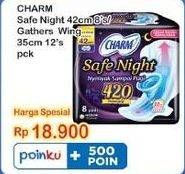 Promo Harga Charm Safe Night Gathers 42cm, Gathers 35cm 8 pcs - Indomaret