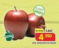 Promo Harga Apel Washington B Besar per 100 gr - Superindo