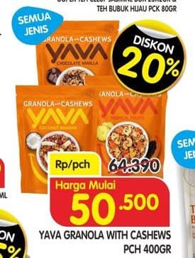 Promo Harga Yava Granola with Cashews All Variants 400 gr - Superindo