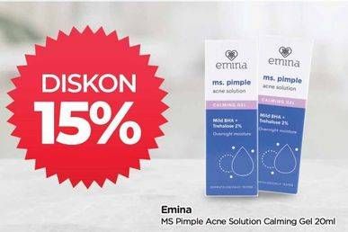 Promo Harga Emina Ms. Pimple Acne Solution Calming Gel  20 ml - TIP TOP