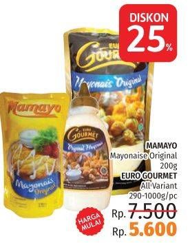 Promo Harga EURO GOURMET Mayonnaise Original 290 ml - LotteMart