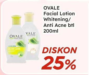 Promo Harga Ovale Facial Lotion Whitening, Anti Acne 200 ml - Indomaret