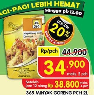 Promo Harga 365 Minyak Goreng 2000 ml - Superindo